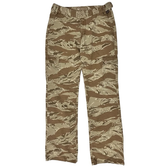 Vintage Stussy Tiger Stripe Camo Cargo Pants Streetwear Y2K